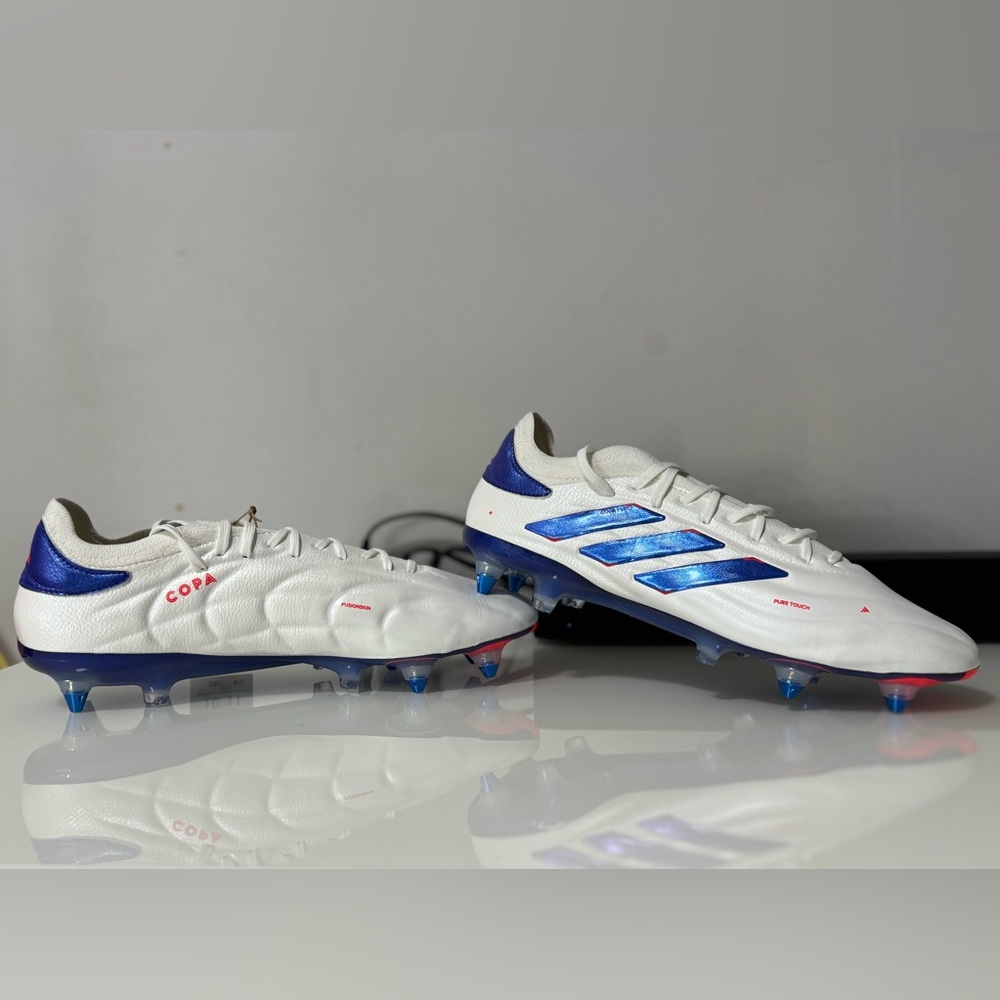 Adidas Copa Pure 2 Elite Soccer Cleats White Blue IG6395 Men’s Size 10